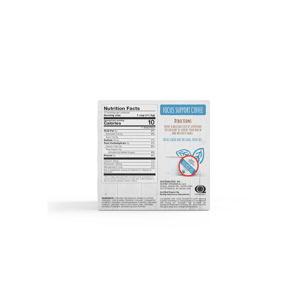 Organic Focus Support Coffee With Superfoods & Probiotics